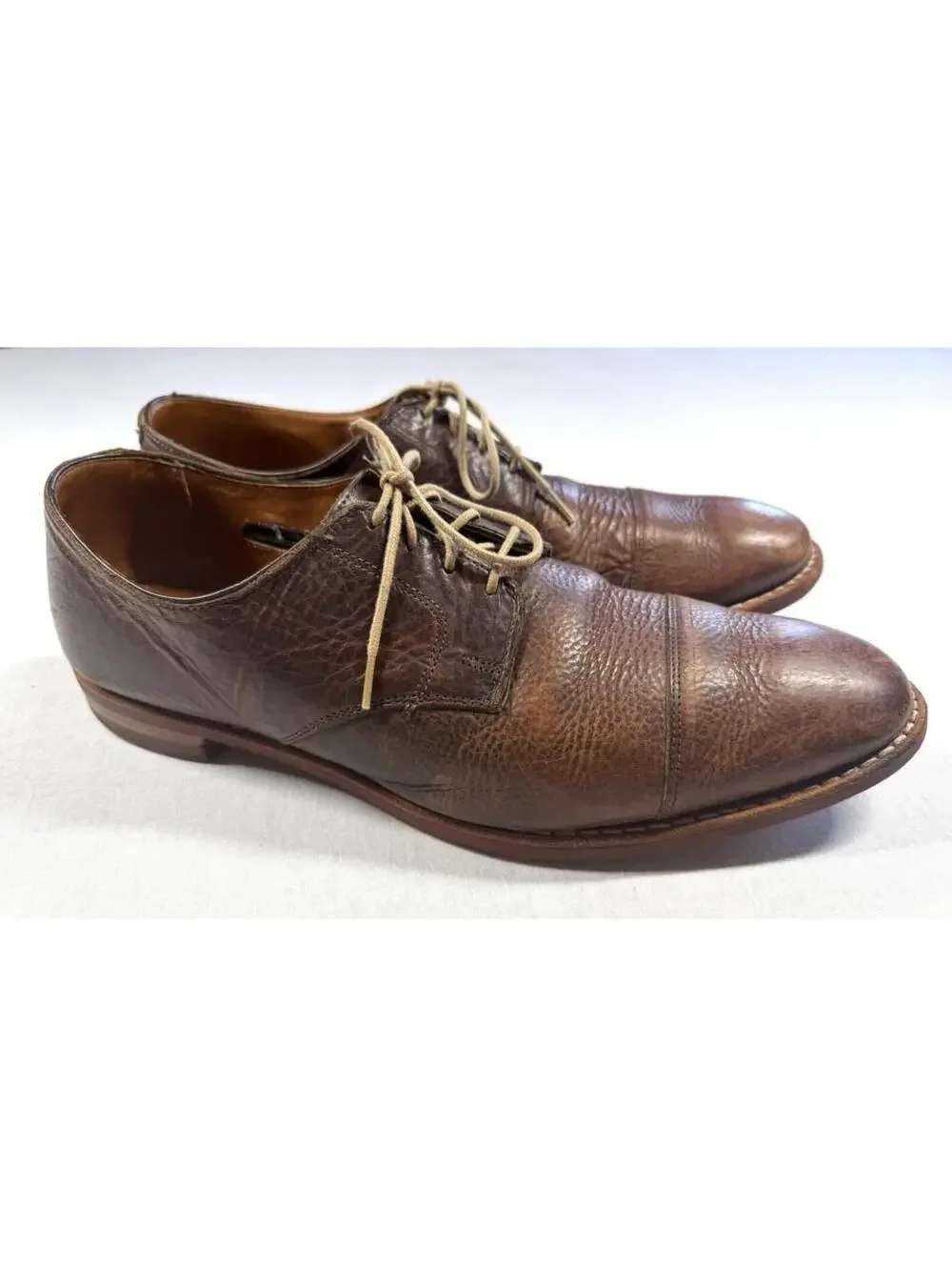 Allen Edmonds Oak Street Cap Toe Derby Shoes Oxfords Sz 12 D Brown Dainite Sole‎